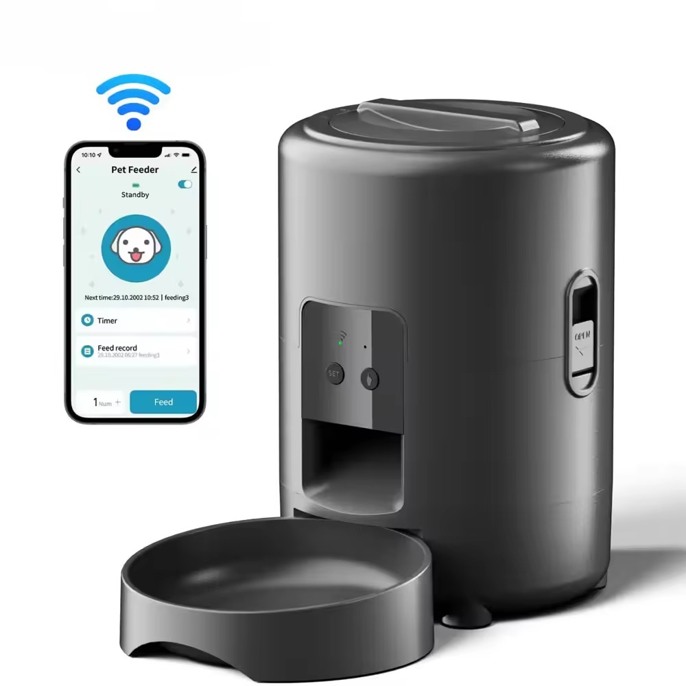 Automatic Pet Feeder - 2L APP-gesteuerter Automatischer Tierfutterautomat mit Tastenbedienung,