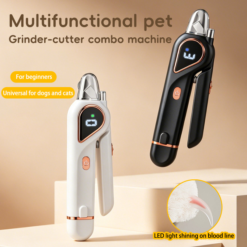 Pet Nail Grinder - 2-in-1 Haustier-Nagelknipser und -Schleifer mit LED-Licht,