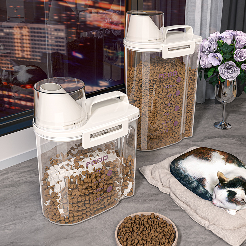 Pet Supplies Stores - Versiegelter Katzenfutter-Aufbewahrungseimer Vakuum-Konservierungstank für Hundefutter Feuchtigkeitsbeständige