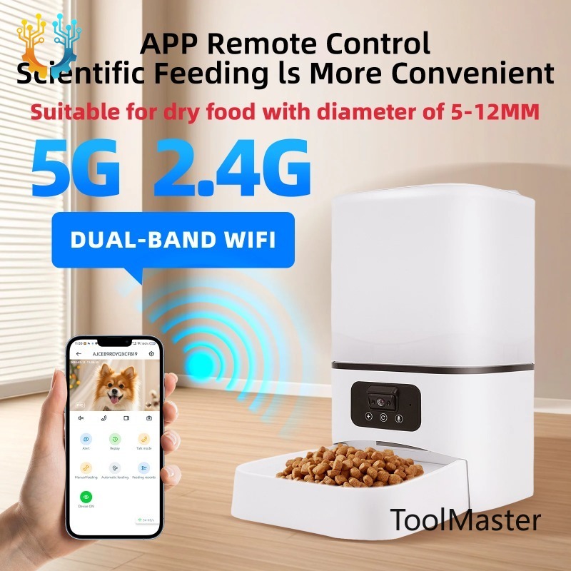 Automatic Pet Feeder - 【2026】6L Intelligenter Automatischer Katzenfutterautomat mit Nachtsichtkamera,