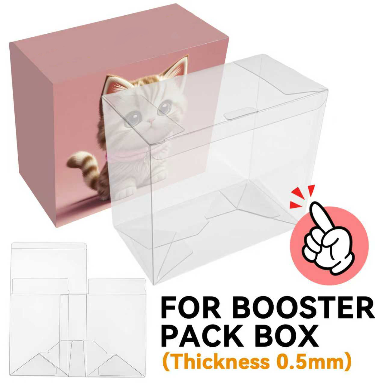 Pet Supplies Stores - 5/10 Stück transparente PET-Booster-Box-Schutzhülle für PTCG