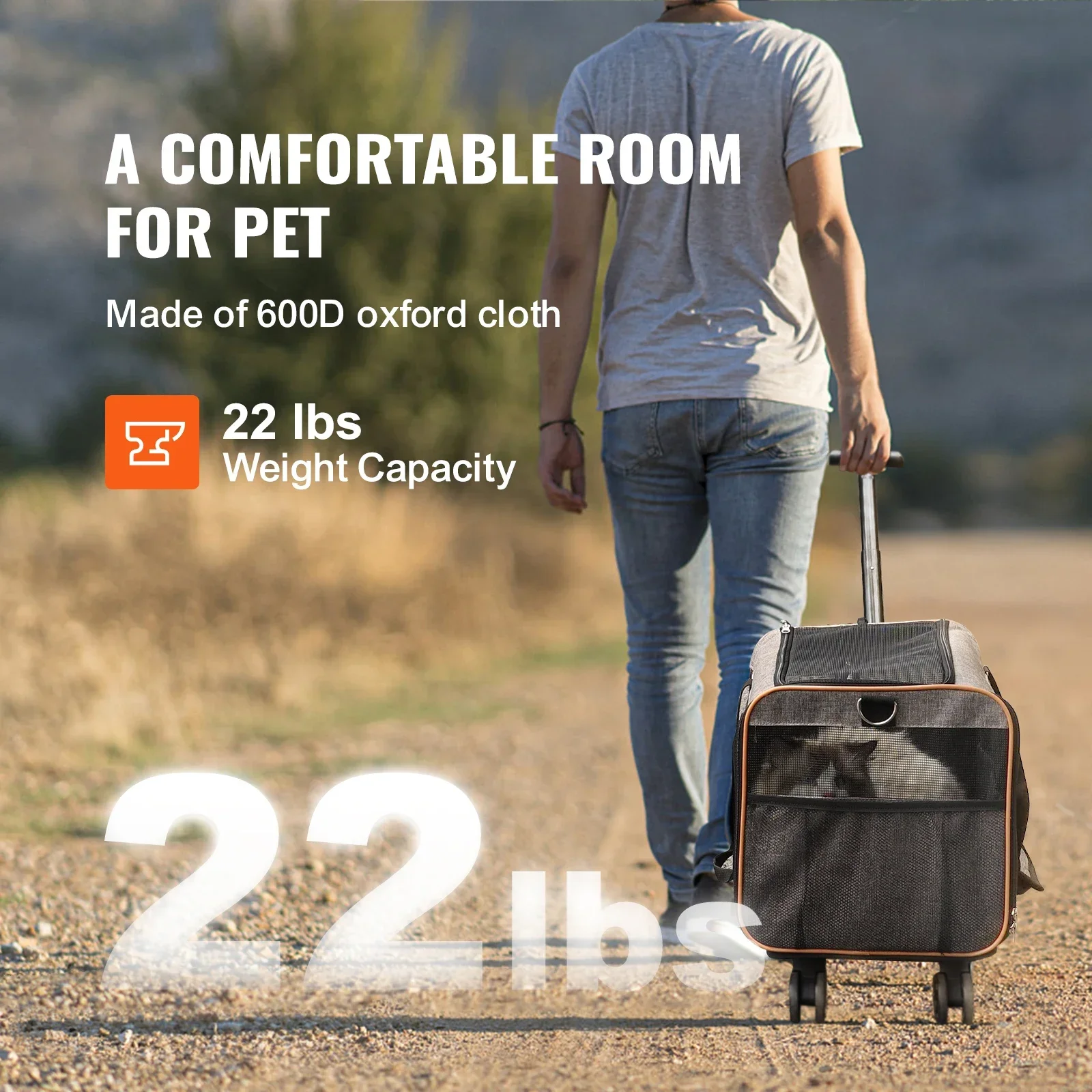 Katzentransportbox mit Rollen, – Pet Stroller Carrier Bewertung und Preis