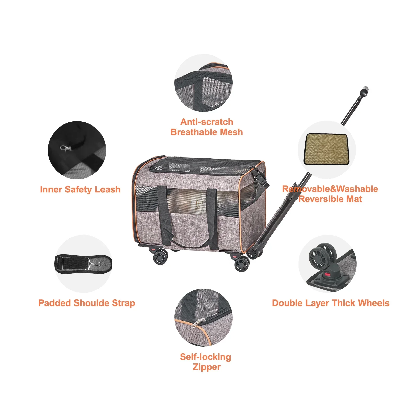 Katzentransportbox mit Rollen, – Pet Stroller Carrier Bewertung und Preis