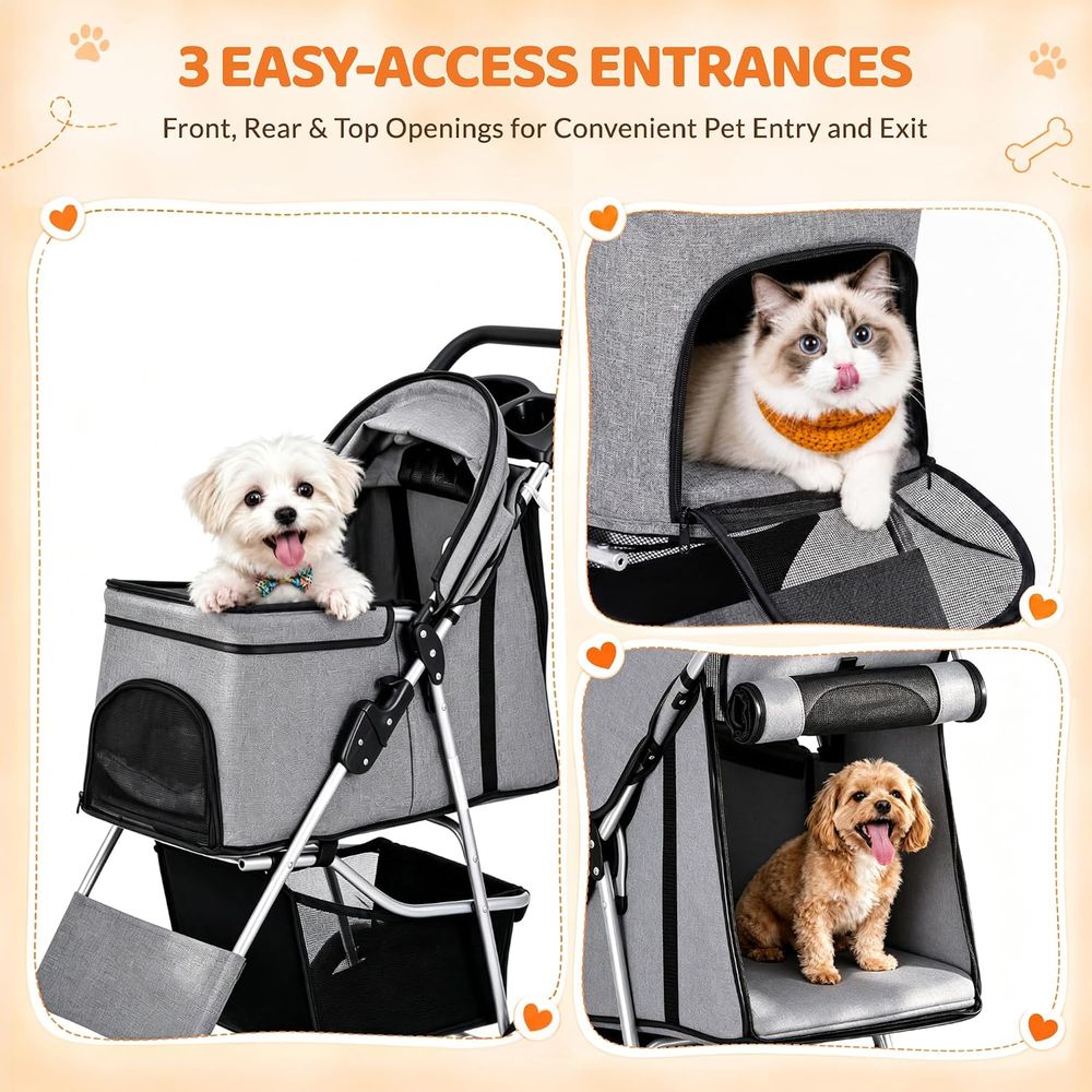 Haustier-Kinderwagen, Katzen-/ – Pet Stroller Carrier Bewertung und Preis