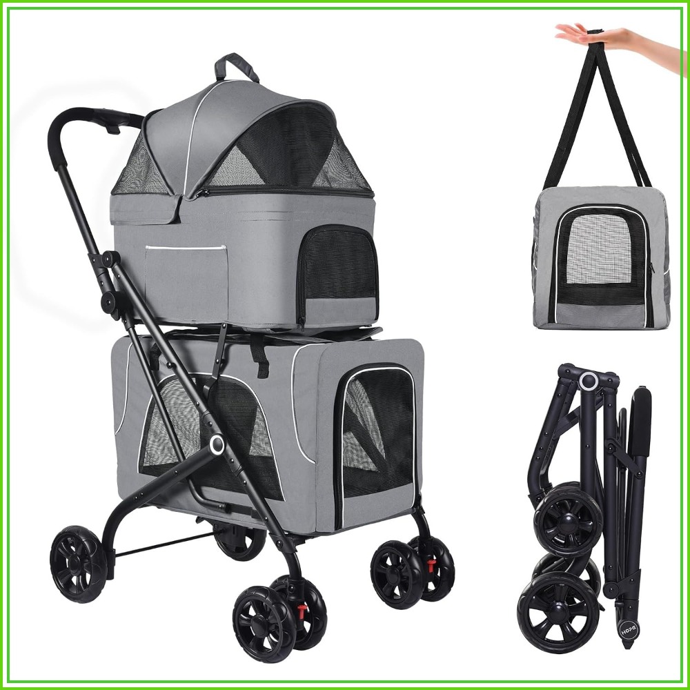 Doppelter Haustierbuggy mit 2  – Pet Stroller Carrier Bewertung und Preis