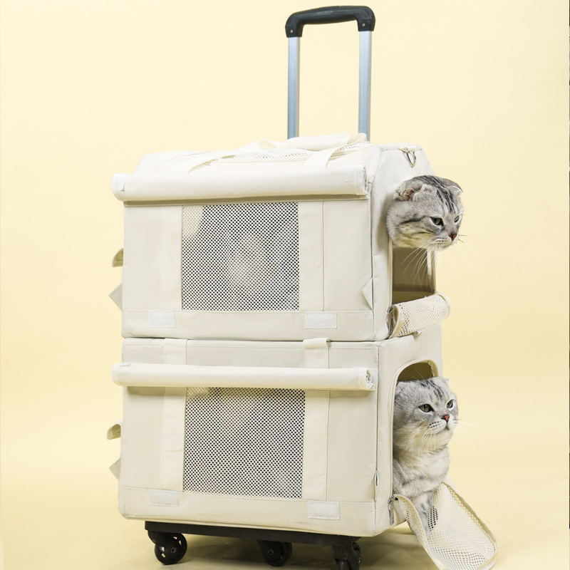 Haustier-Hundewagen, Doppeldec – Pet Stroller Carrier Bewertung und Preis