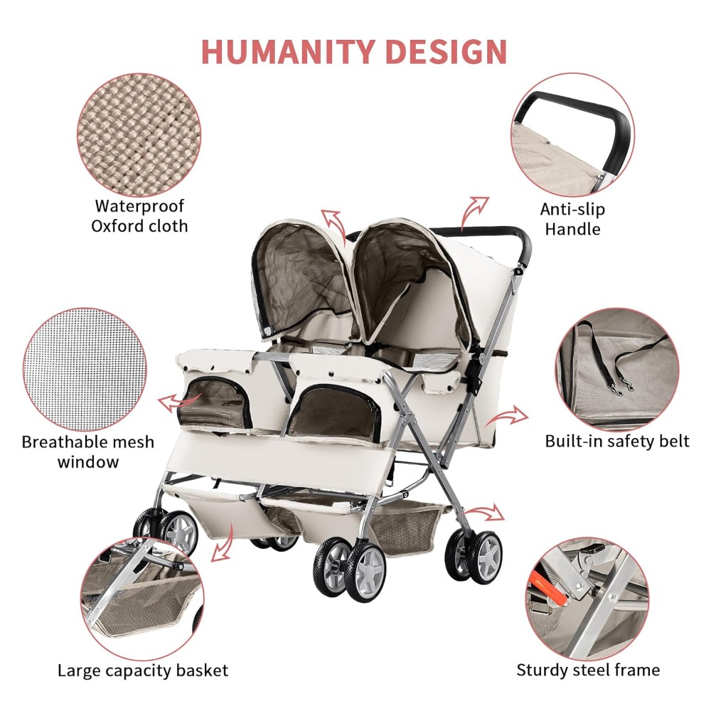 Haustierkinderwagen, faltbarer – Pet Stroller Carrier Bewertung und Preis